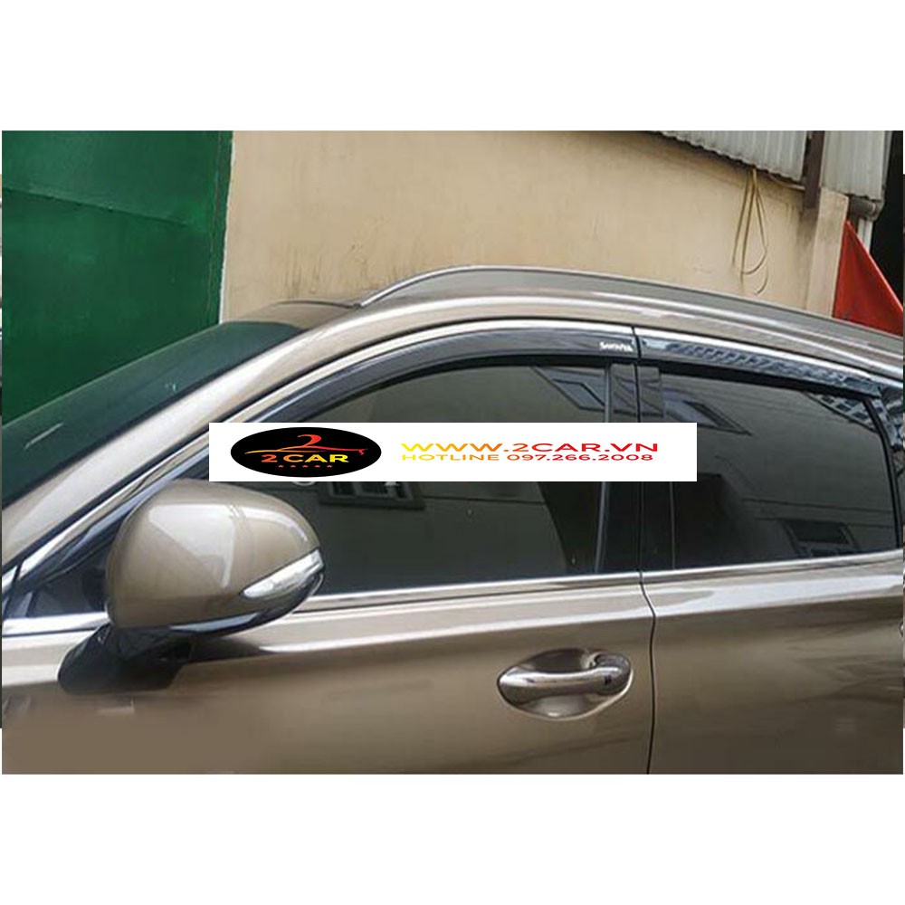 Vè che mưa xe Hyundai Santafe 2016 - 2022 chỉ Inox