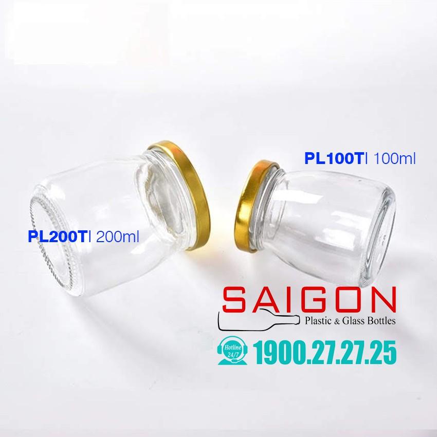 Combo 06 Hũ Sữa Chua Thủy Tinh Nắp Thiết 100ml , 200ml | Tùy Chọn dung Tích