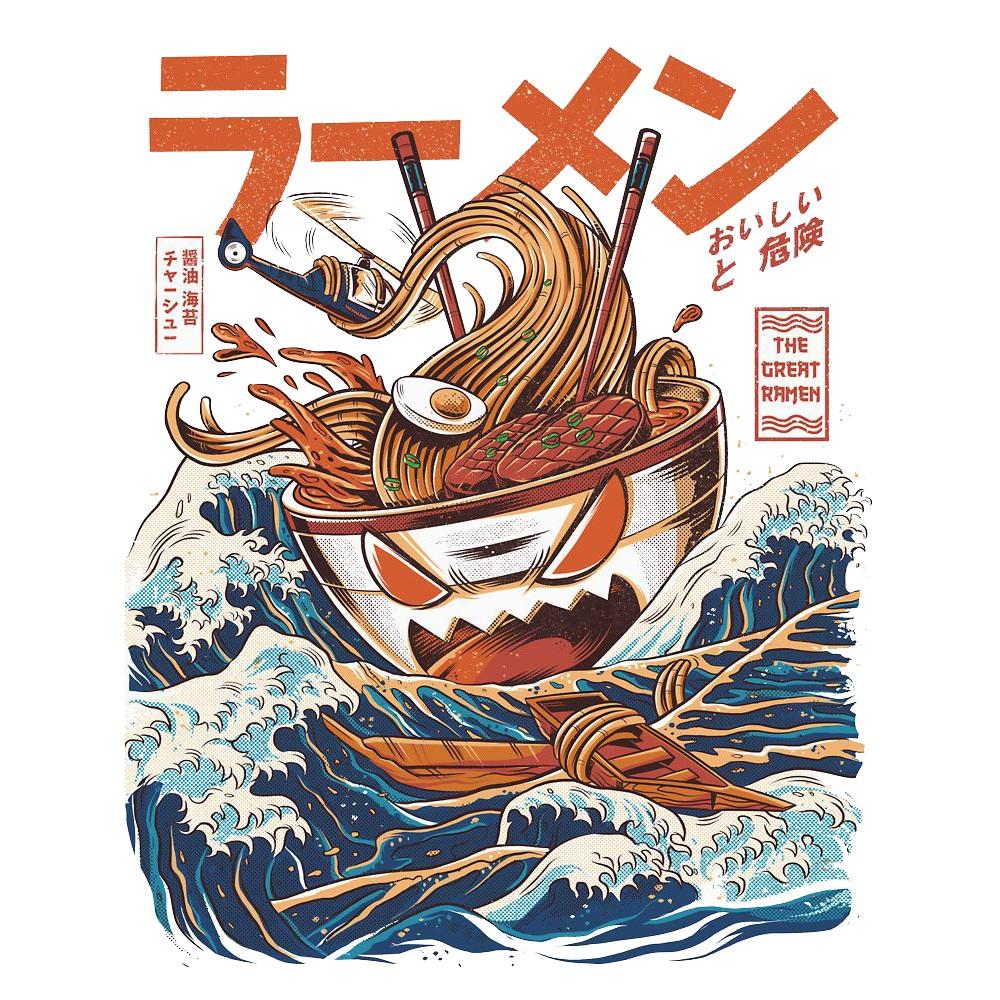 Áo Thun Tay Lỡ Unisex Mì Ramen