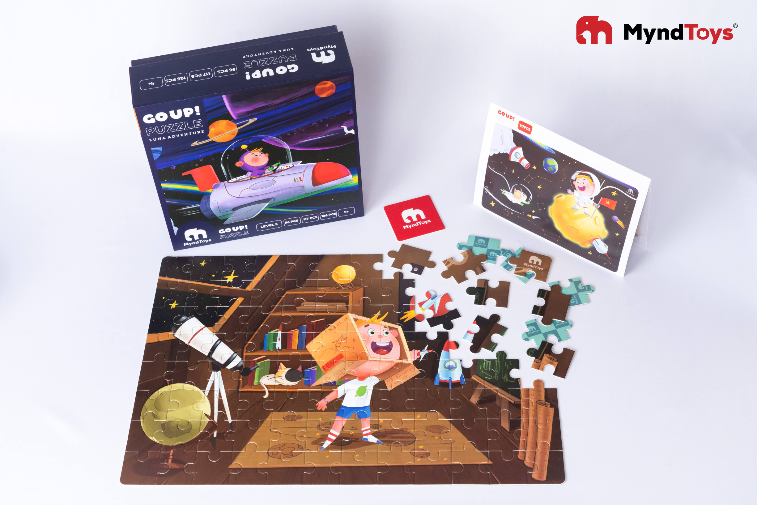 Đồ Chơi Xếp Hình MyndToys - GO UP! Puzzle – Level 5 – Luna Adventure (Cho Bé Từ 4 Tuổi)