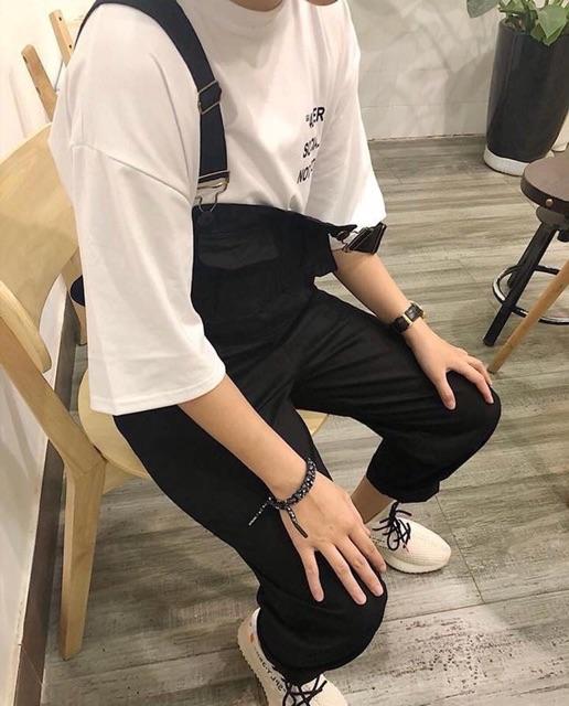 Baggy Yếm kaki Đen, Tan