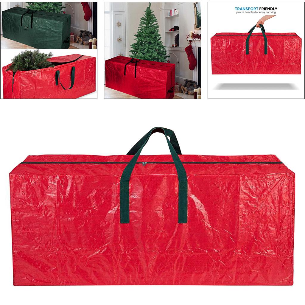 Christmas Xmas Tree Storage Zip Bags Holiday Storage Tote Red_165x76x38cm