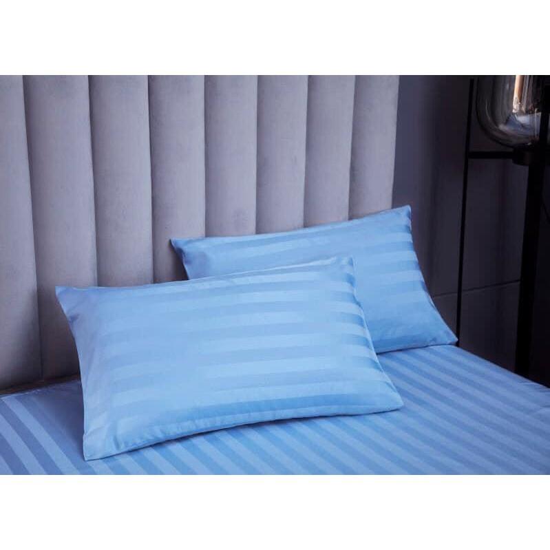 Bộ Chăn Drap Gối COTTON SỌC 3F Vải Cotton Lụa Bóng Hàng Chuyên Cho Gia Đình Và Khách Sạn