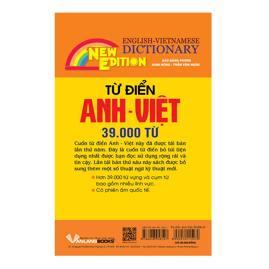 Từ Điển Anh Việt 39.000 Từ (Vl)