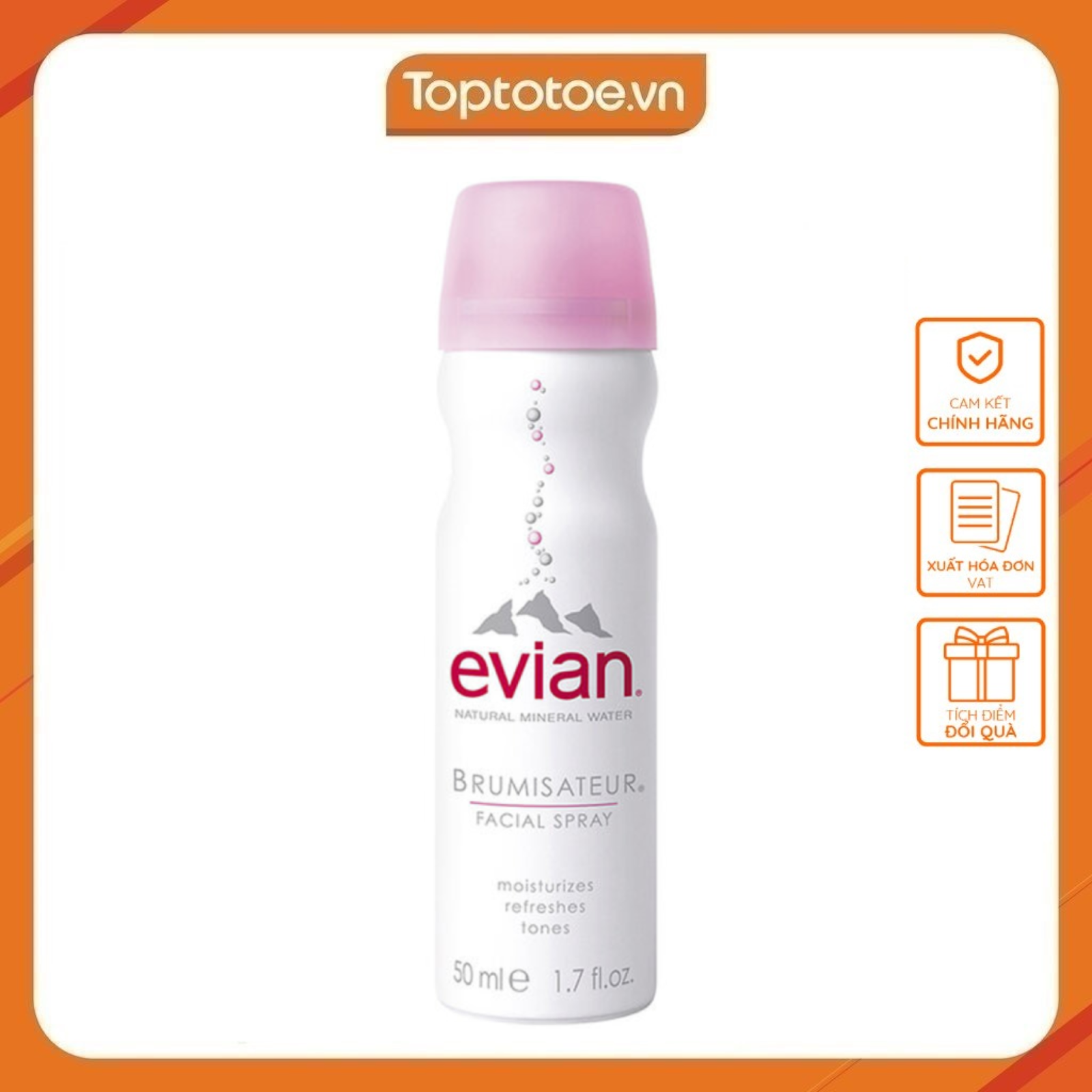 Xịt Khoáng Evian Cung Cấp Ẩm Và Làm Dịu Da Evian Spray Brumisateur Natural Mineral Water