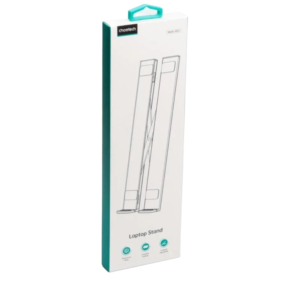 Giá đỡ laptop tản nhiệt gấp gọn Choetech H055 cho máy từ 9' đến 17' inch - Hàng chính hãng