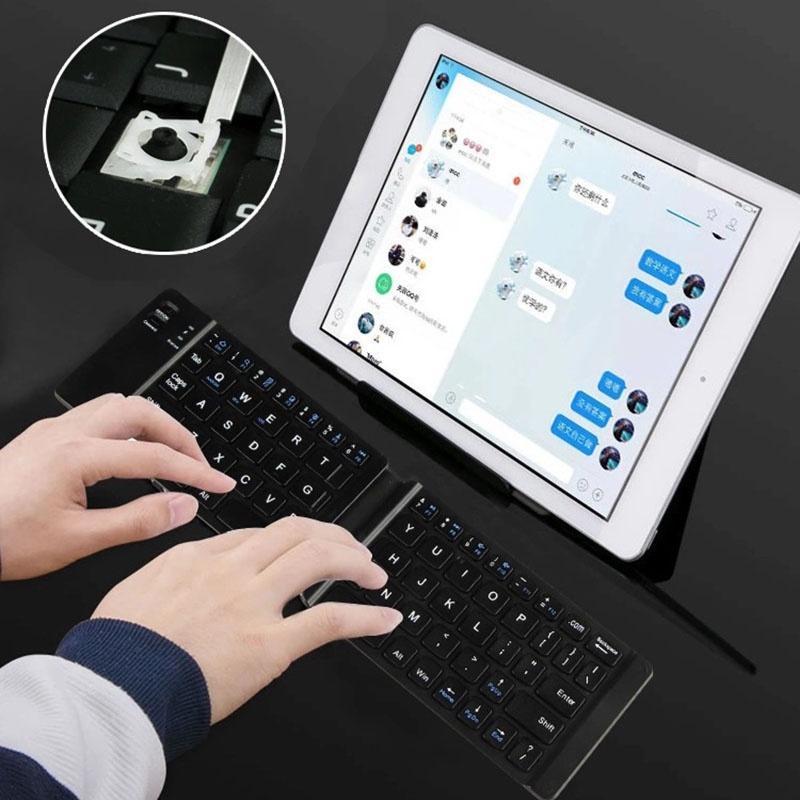 Bàn Phím Bluetooth Không Dây Có Thể Gấp Gọn Tiện Dụng Cho PC / Điện Thoại