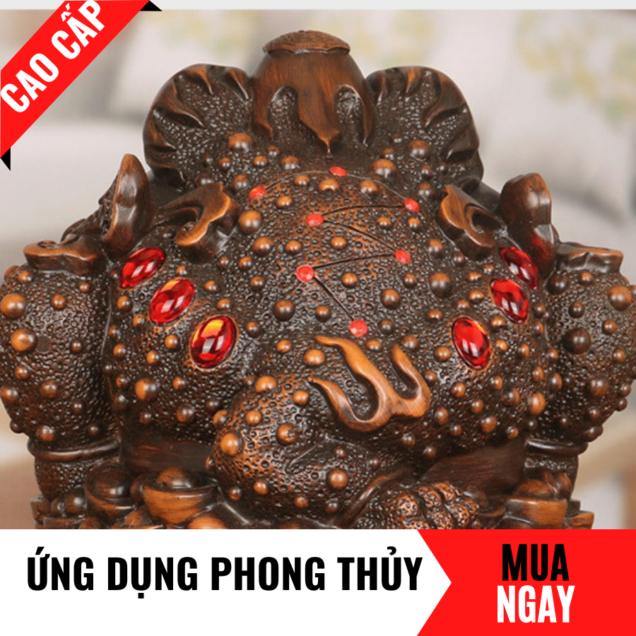 Tượng Cóc Linh Vật Chiêu Tài Trang Trí Phong Thủy Cao 20cm