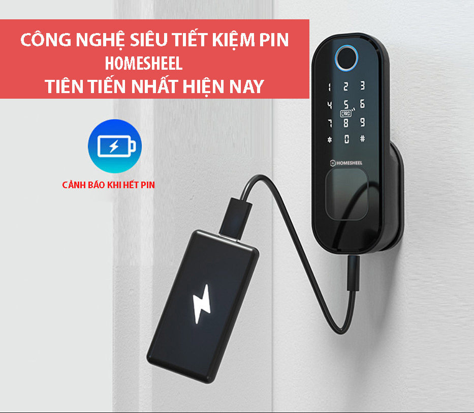 Khóa vân tay Smart Lockdoor Homesheel L8 - Hàng chính hãng