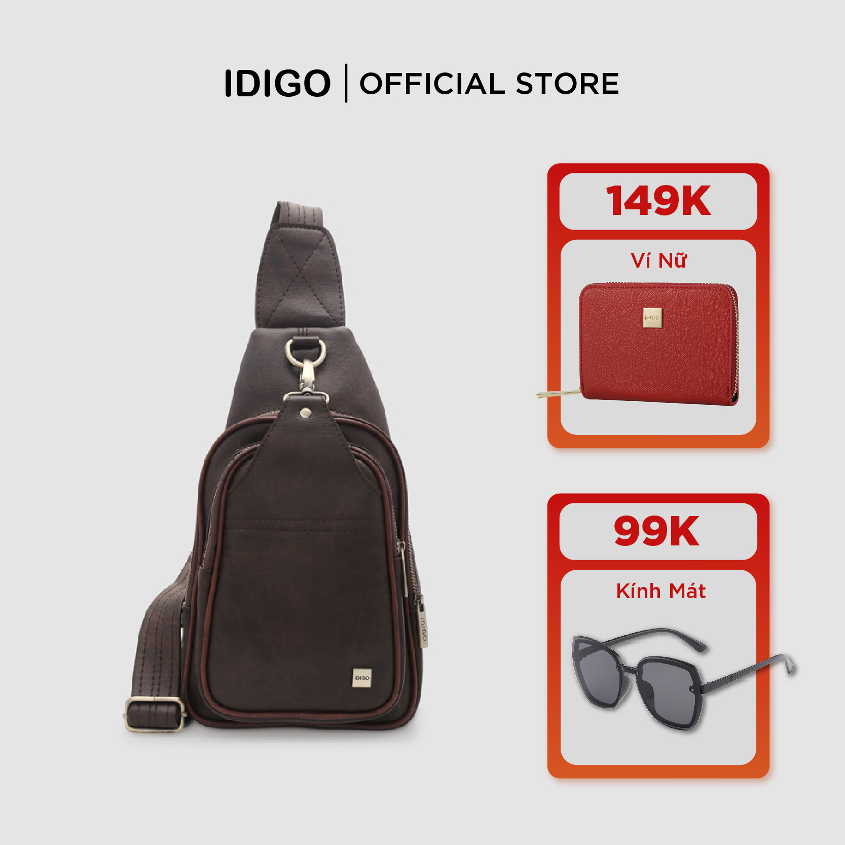 Túi đeo nam IDIGO MB2-405-52 Màu