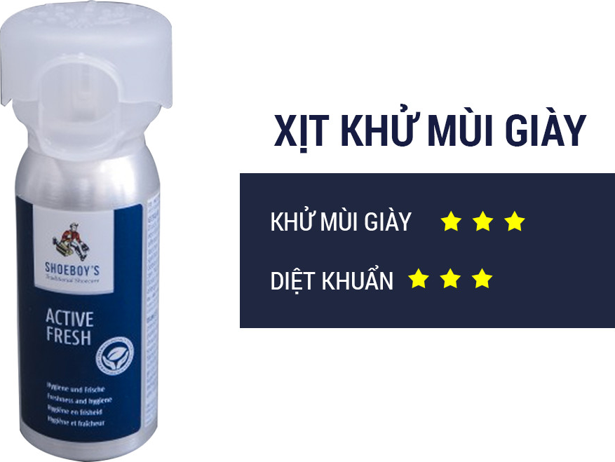 Combo Xịt chống thấm, kem vệ sinh, xịt khử mùi giày Shoeboy's chính hãng nhập khẩu từ Đức