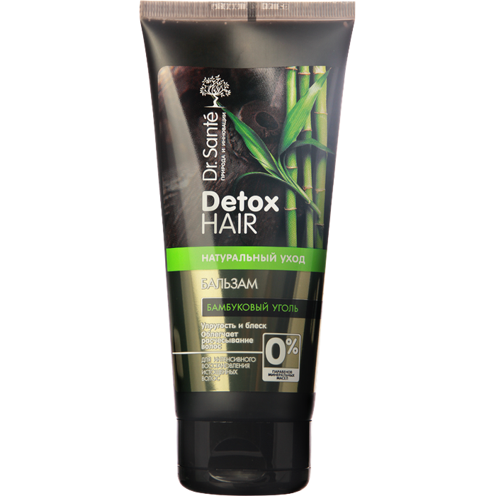 Dầu xả detox tóc và da đầu chiết xuất than tre hoạt tính Dr. Sante Detox Hair 200 ml