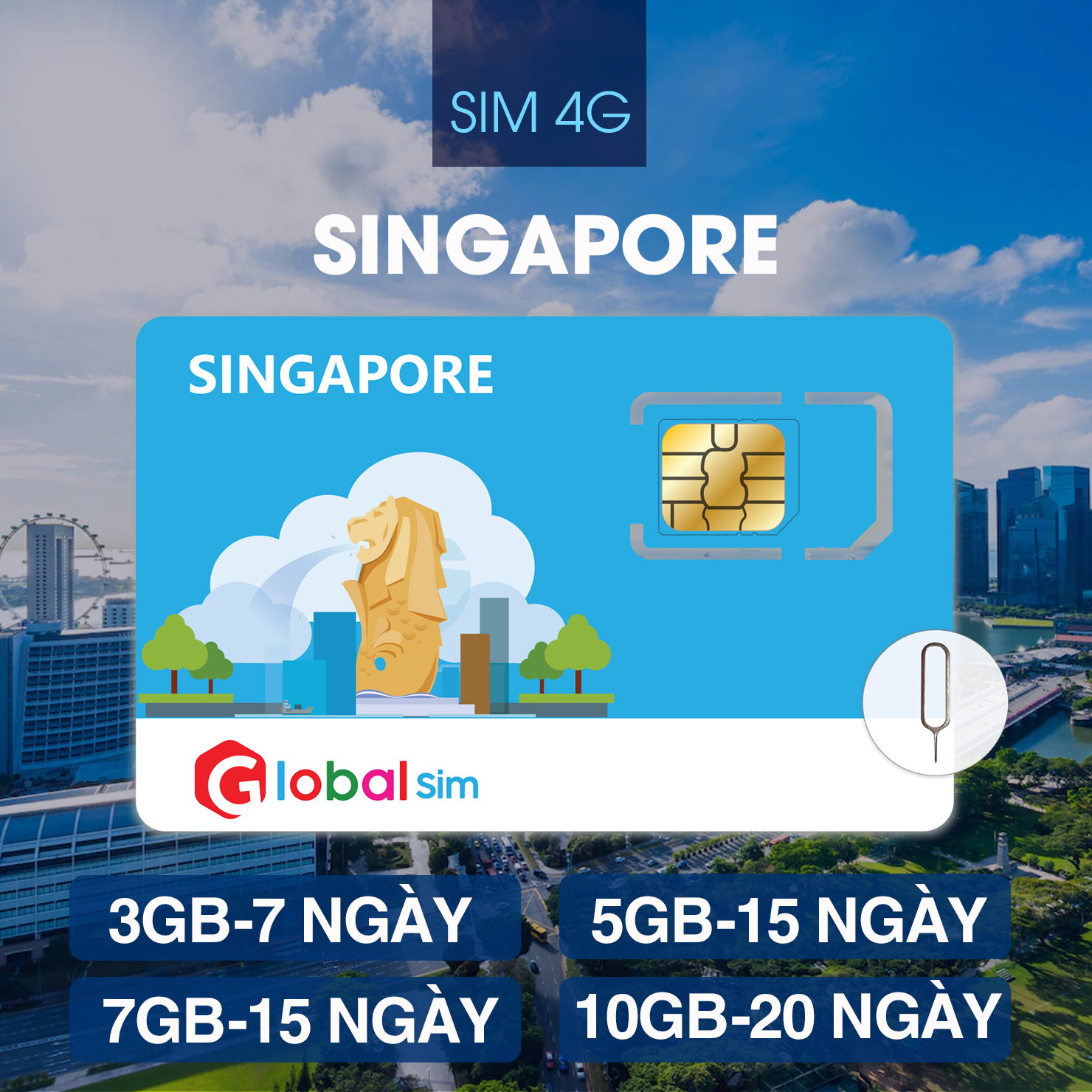 SIM 4G DU LỊCH SINGAPORE - GÓI CỐ ĐỊNH