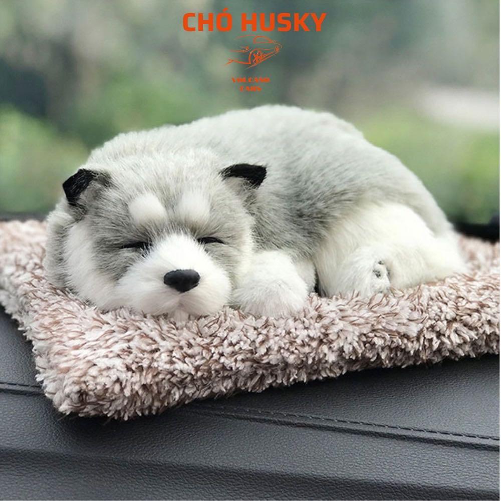 Chó mèo than hoạt tính trang trí xe oto,để bàn làm việc- Cún lưng đen