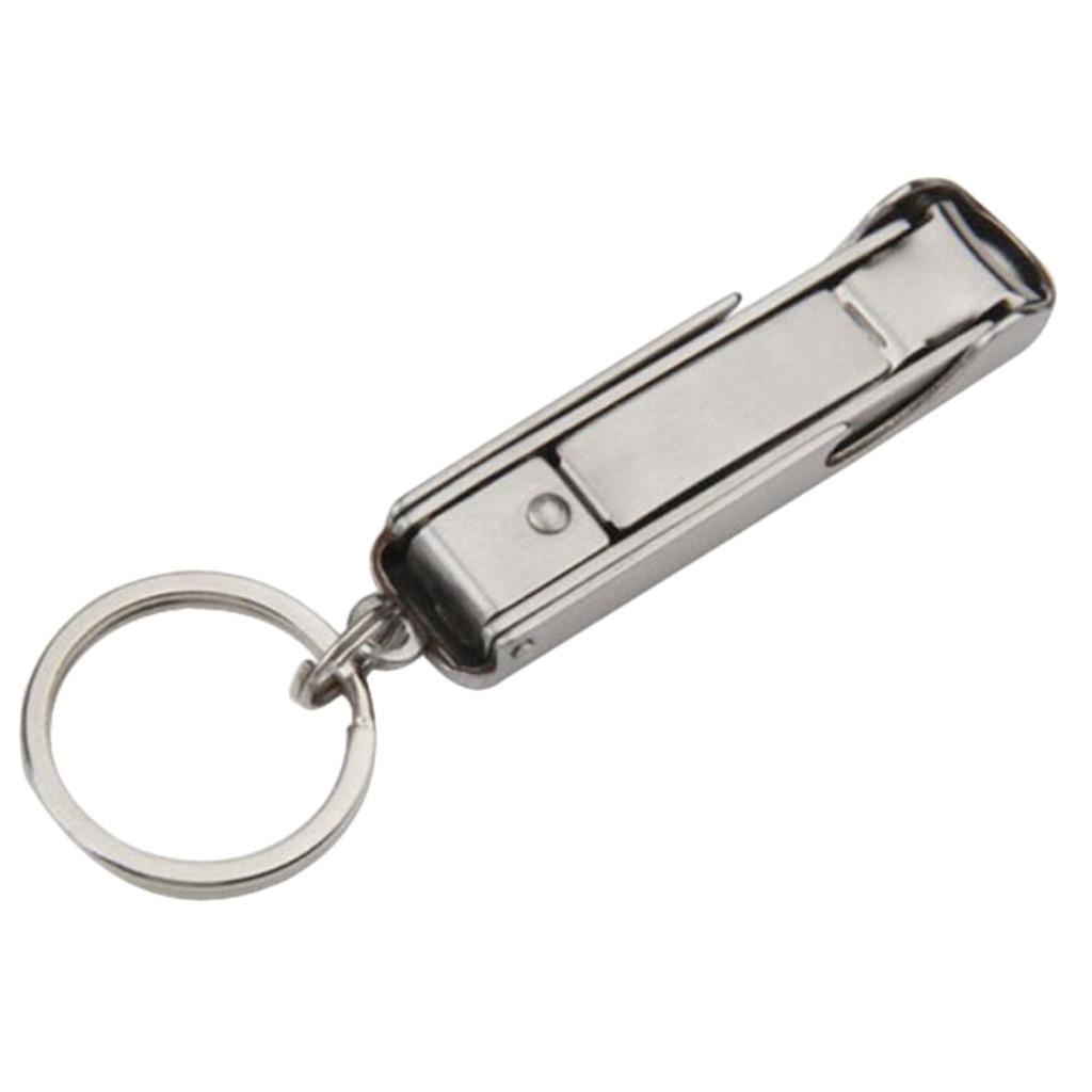 2-in-1 Stainless Steel Nail Clippers Ultra-thin Simple with Bottle Opener