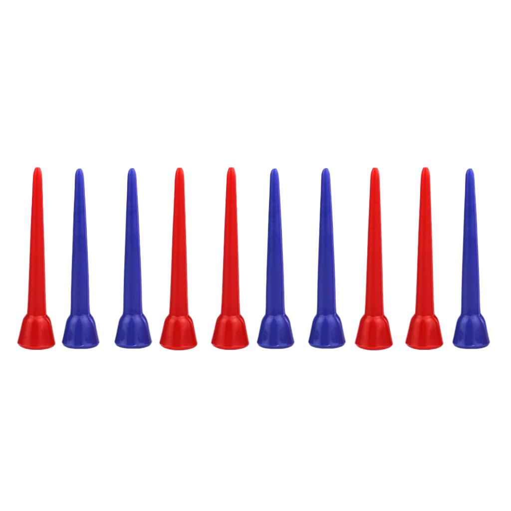 10pcs Unbreakable Golf Tees Low Friction Plastic Nails Mixed Color