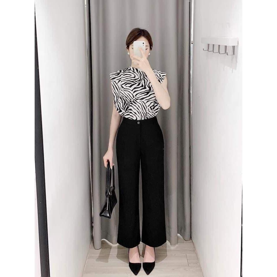 Quần ống rộng culottes công sở cao cấp