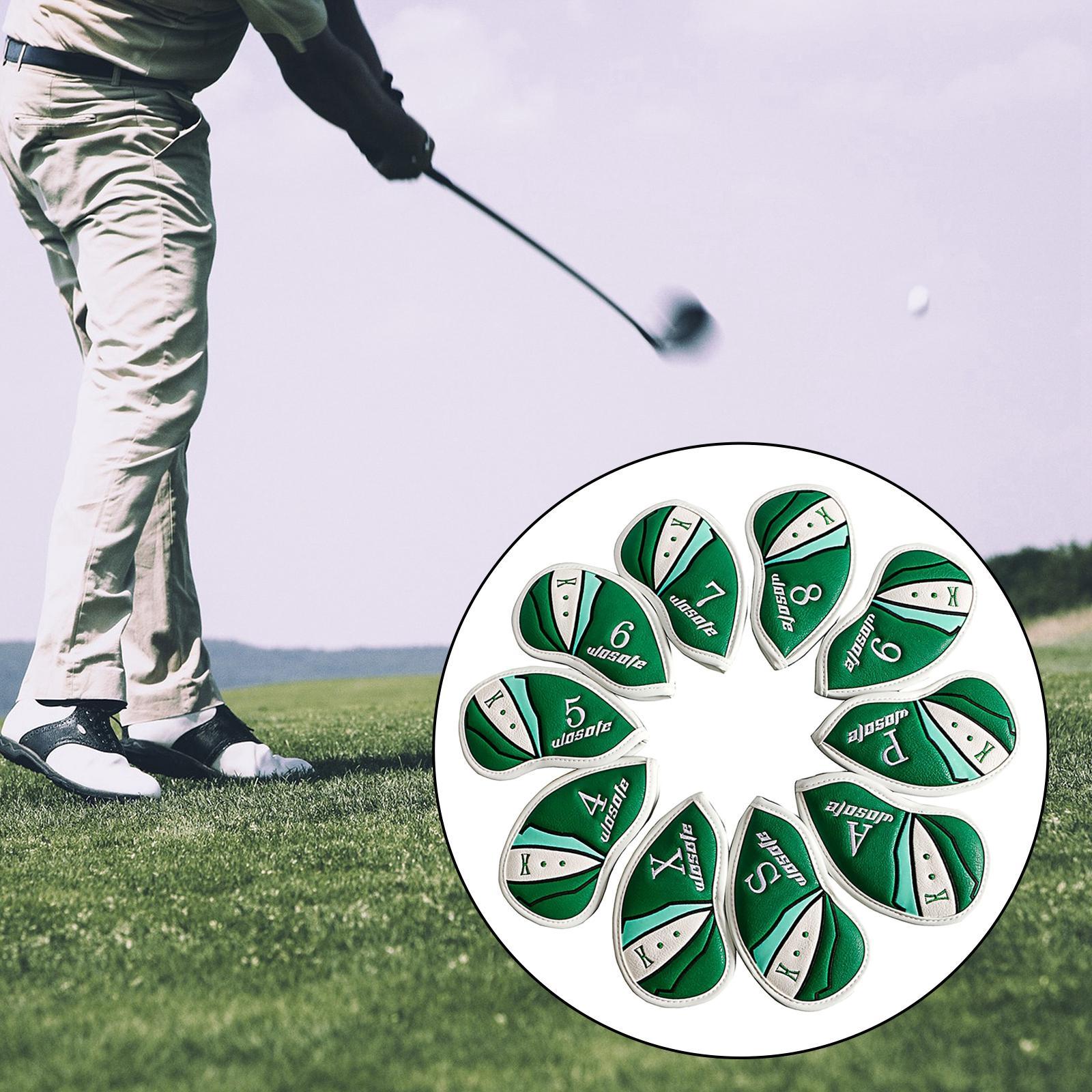 10x Premium Golf Iron Head Covers Set Golf Equipment for Golf Clubs Case Headcovers