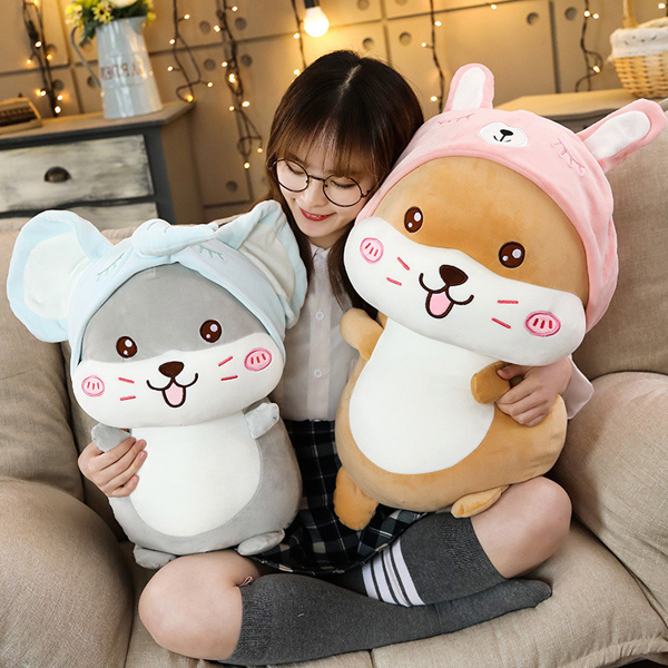 Gấu Bông Chuột Hamster Cosplay (45 cm) Gb96 + Tặng 1 Hộp Đựng Mắt Kính Có Móc Treo