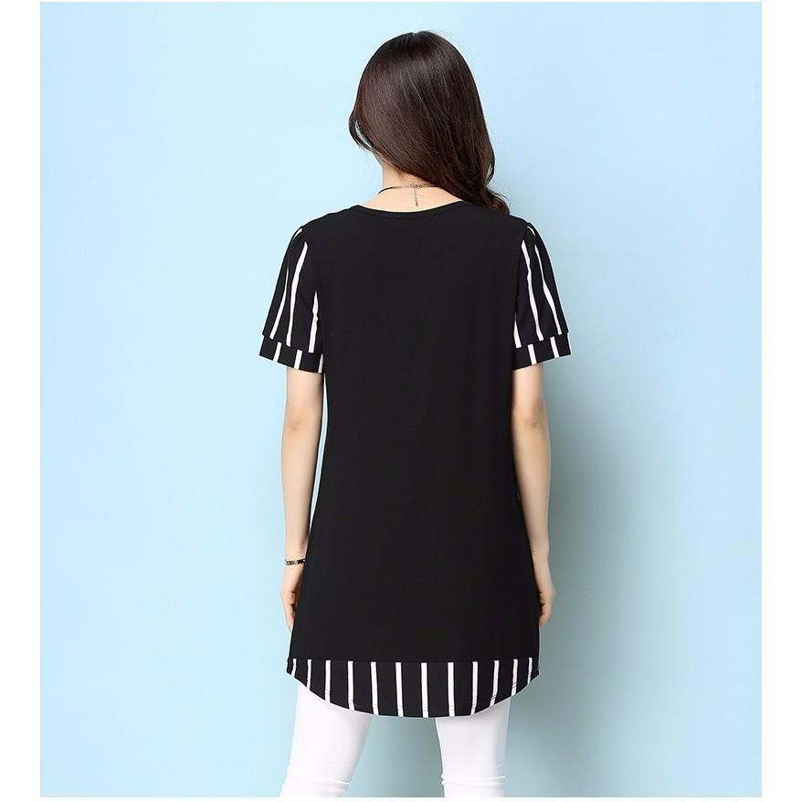 Tk188n-áo thun form dài kẻ sọc s-6xl