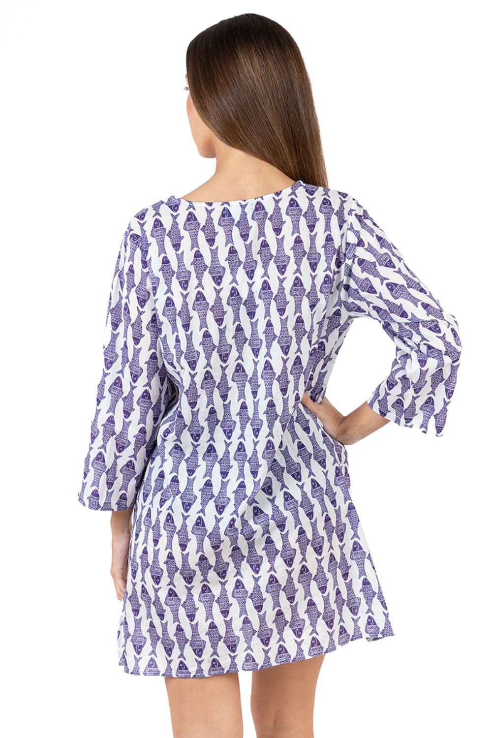 Đầm Xẻ Tà Thêu Cotton Isla Bonita