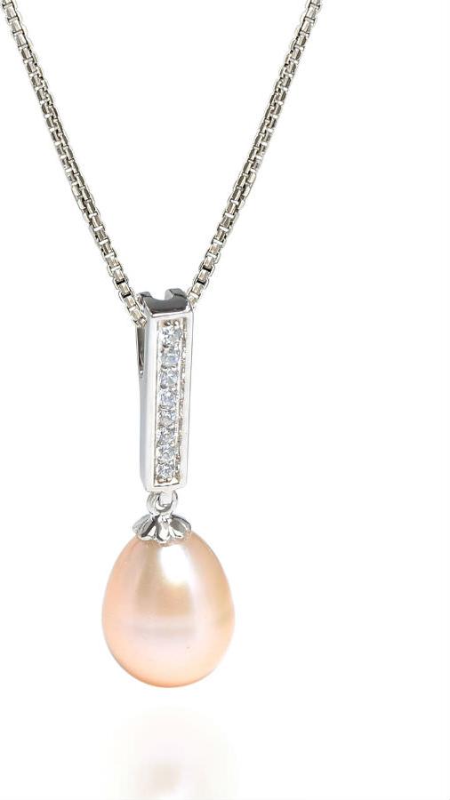 Mặt Dây Chuyền Nữ Ngọc Trai LuxJy Jewelry P3032 - Trắng Ánh Hồng