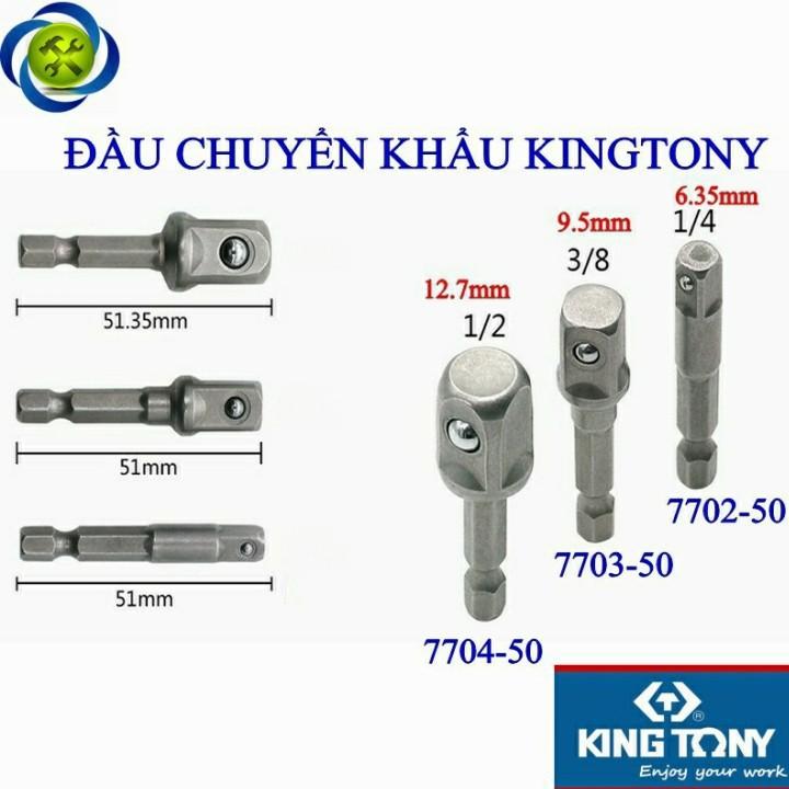 Đầu chuyển Kingtony 7704-50 Lục giác sang 1/2 (6.35mm - 12.7mm)