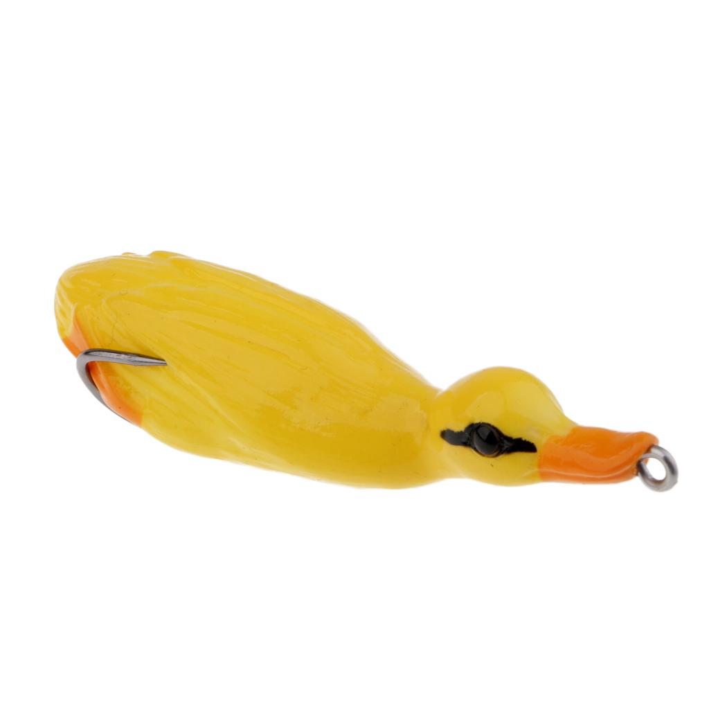 2pcs Duck Design Soft Frog Fishing Lures Artificial Baits Floating Swimbait