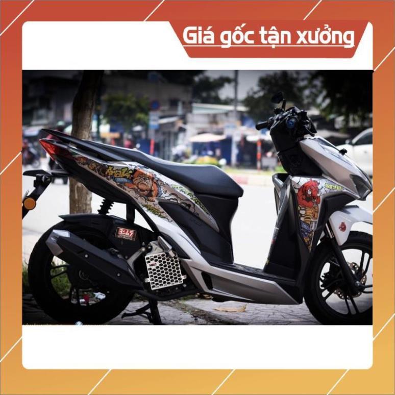 Tem rời vario bulldog in decal trong dán xe trắng hoặc bạc