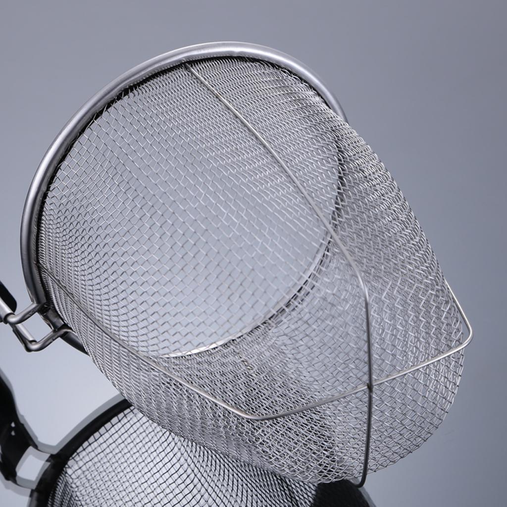 2x Stainless Steel Noodle Strainer Oil Filter Spoon Slotted Spoon