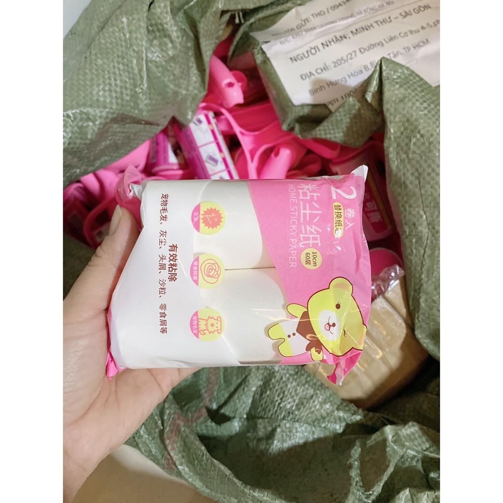 Cây Lăn Bụi Làm Sạch Quần Áo, Ga Giường, Sofa, Lông Chó Mèo - Tặng Kèm 2 Lỗi Thay Thế