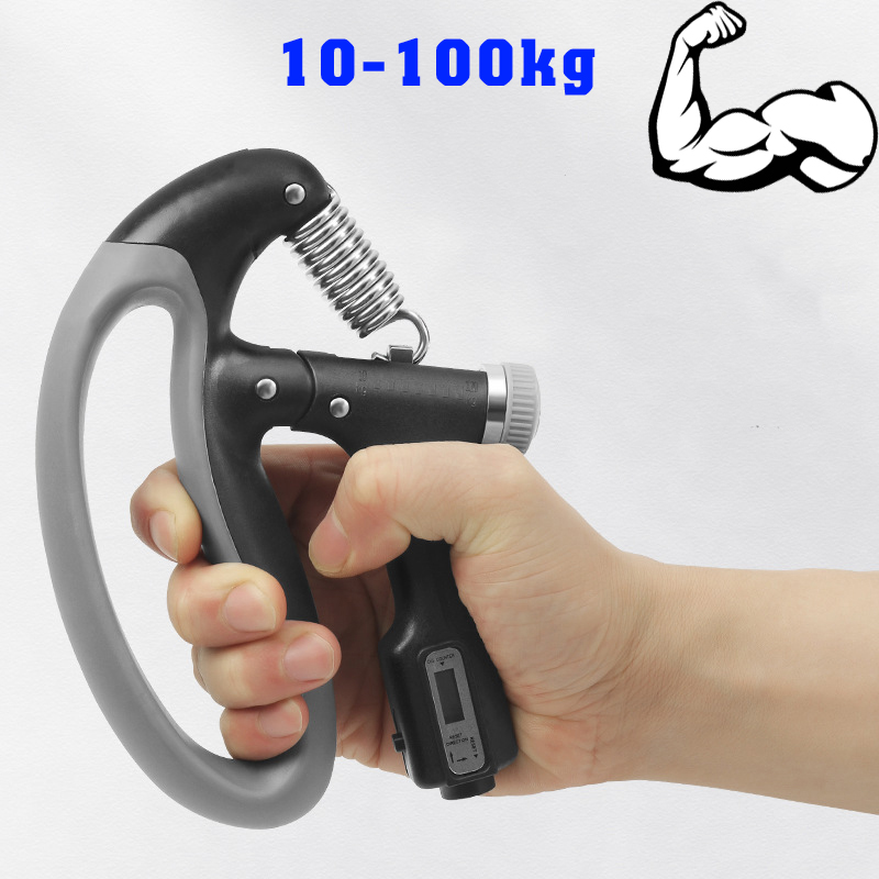 Kìm bóp tay, Kìm tập cơ tay dụng cụ tập gym tại nhà điều chỉnh lực 10-100kg có đếm số tự động D Danido