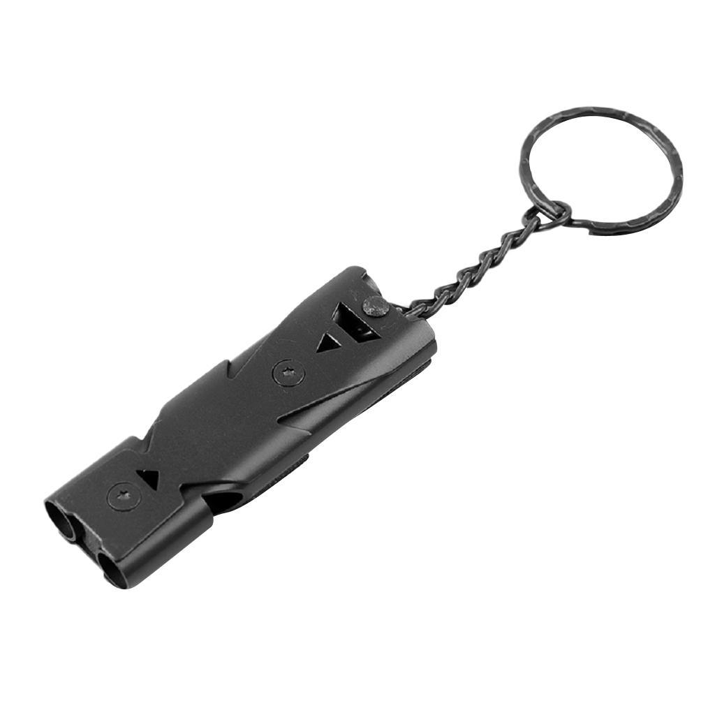 Double Pipe High Decibel Outdoor Camping Survival Emergency Whistle
