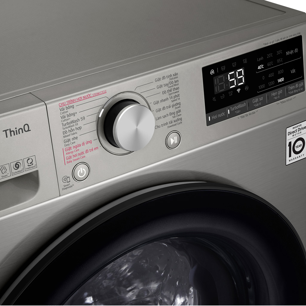 Máy giặt LG Inverter 10 kg FV1410S4P - Hàng chính hãng