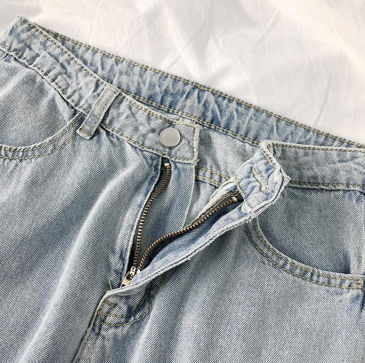 Quần Jean Nữ Baggy Ống Suông Ống Rộng Hàn Quốc - Leda