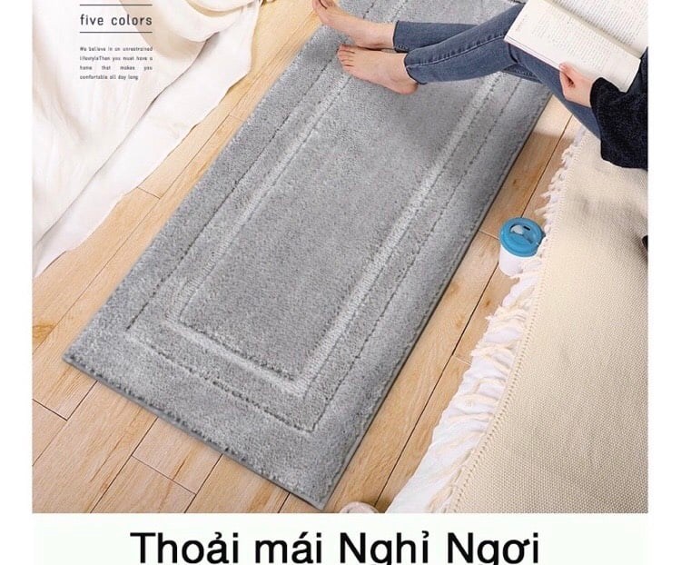 Thảm lông cừu mềm mại siêu thấm hút nước loại dài 1,2m, có thể làm thảm decor trải phòng ngủ, phòng khách cực đẹp, sang trọng, mặt đế cao su chống trơn khi dùng KHUYẾN MÃI SỐC HÔM NAY