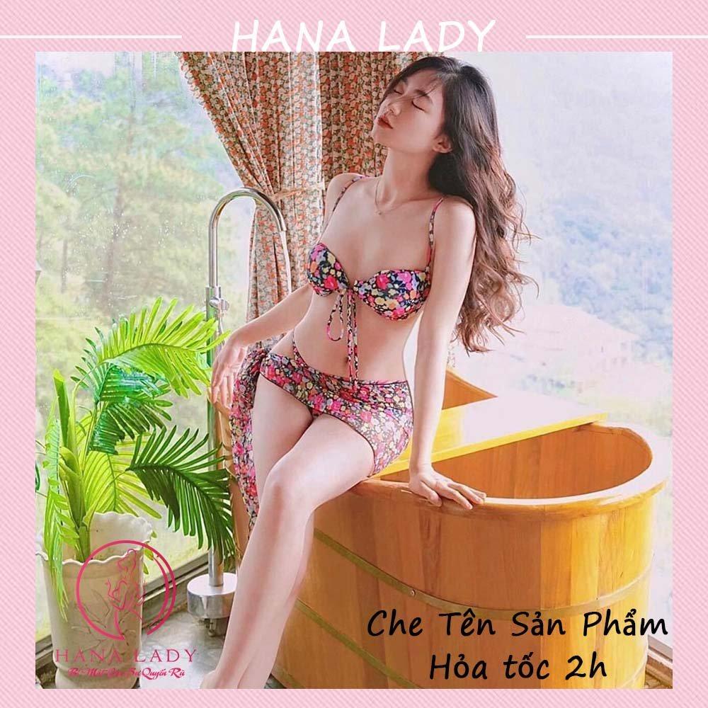 Bikini sexy - Đồ tắm đi biển dây quyến rũ nâng ngực hoa xinh BN139