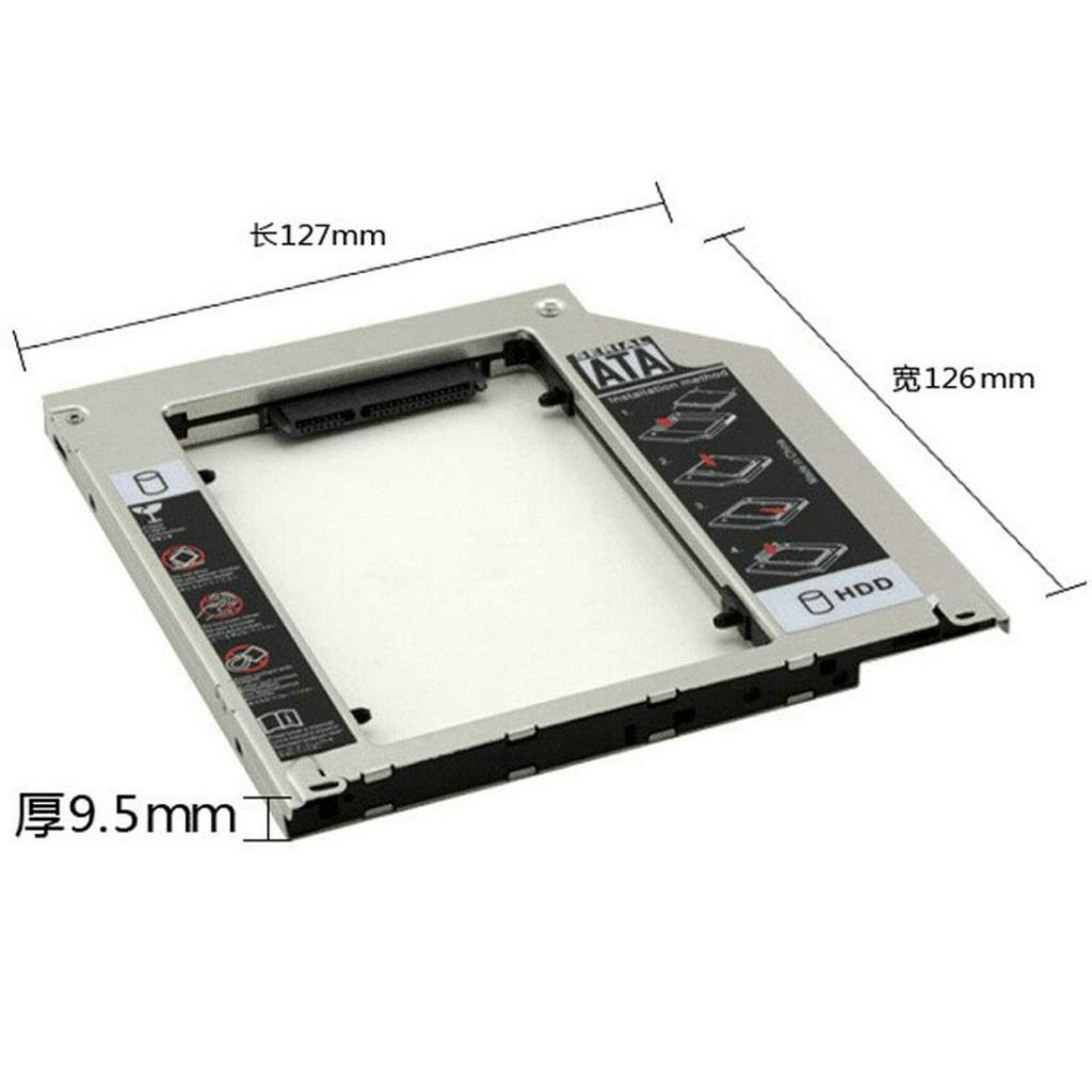 Caddy Tray HDD SSD Enclosure Case Optical Bay for 9.5mm