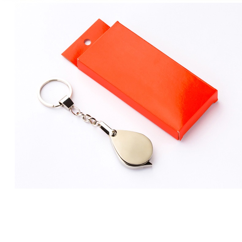 Kính lúp mini hỗ trợ xem tem mác, đọc sách phóng đại 15 lần tích hợp móc khóa M096
