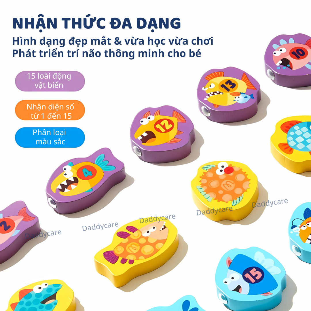 Bộ câu cá cho bé nam châm bằng gỗ Mideer Magnetic Fishing Toy