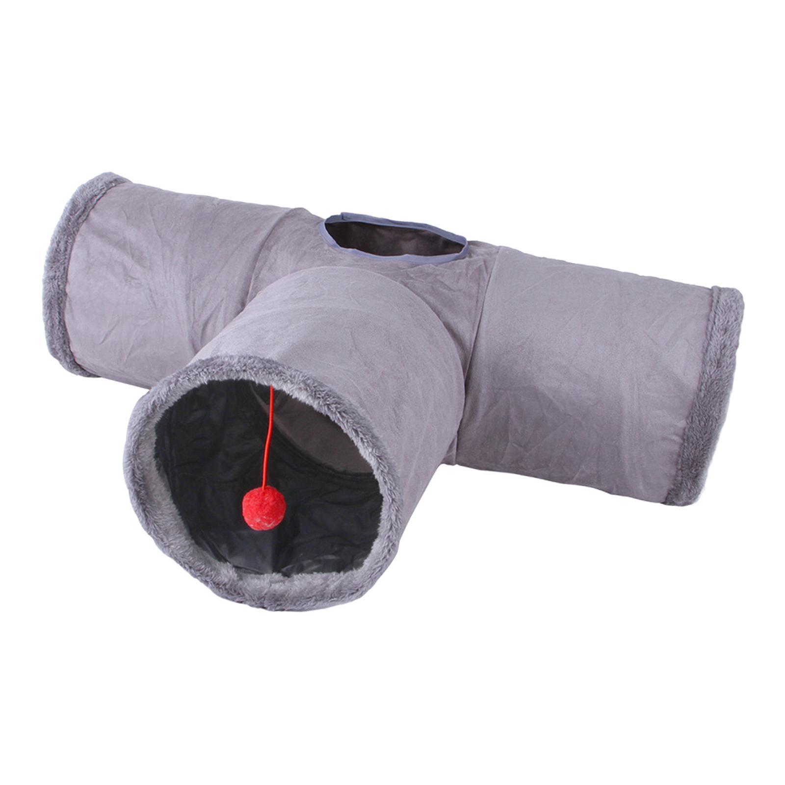 Cat Tunnel Tube for Indoor Cats, Cat Toys 3 Way Collapsible, Kitty Tunnel Cat Pet Toys Peek Hole Toy for Puppy, Kitten, Rabbit