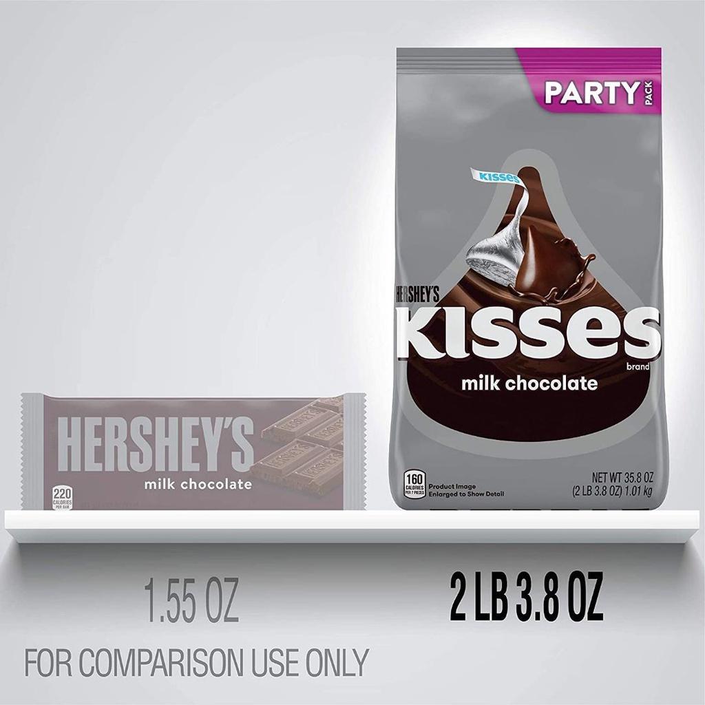 TÚI 1KG SOCOLA SỮA HERSHEY'S KISSES Milk Chocolate Candy (35.8oz)
