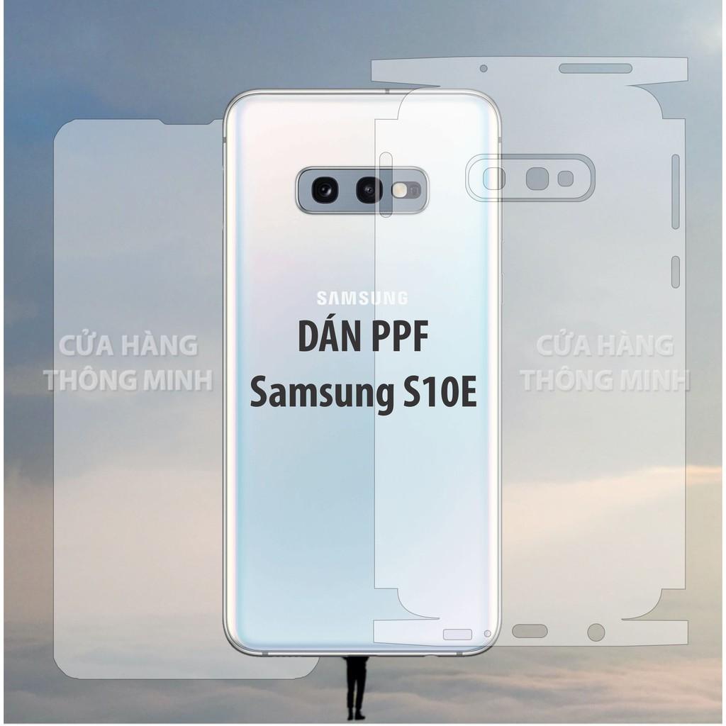 Tấm Dán dành cho Samsung S10e mặt trước, mặt sau, dán màn hình, mặt lưng chất liệu PPF Full viền