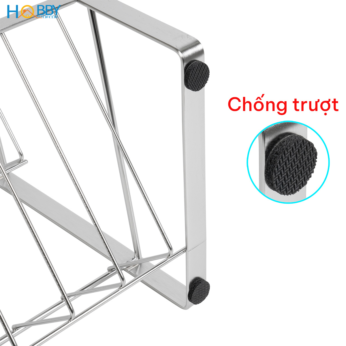 Kệ để gia vị chai lọ nhà bếp 3 tầng inox 304 Hobby home decor GV4