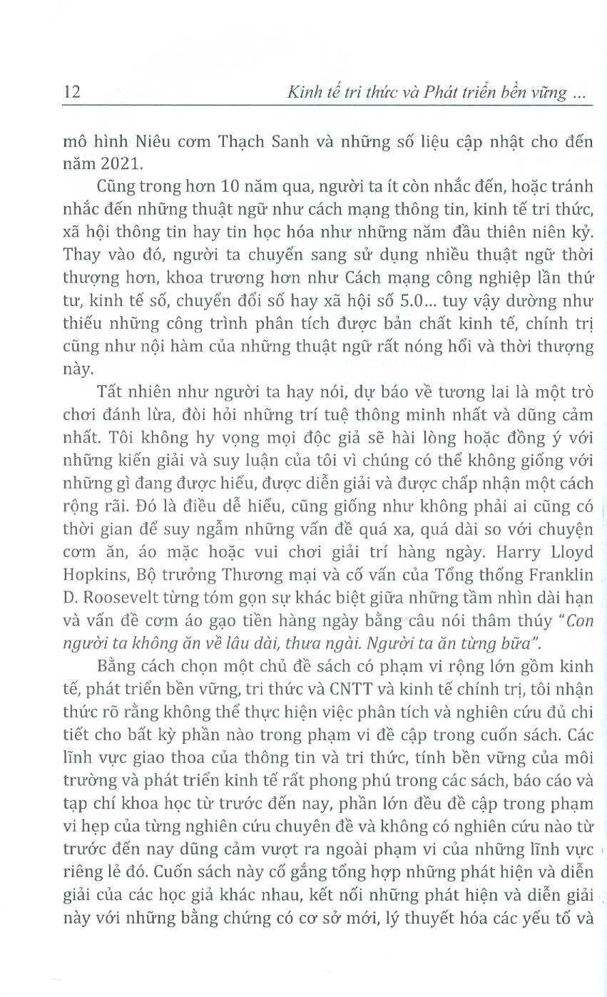 Kinh Tế Tri Thức Và Phát Triển Bền Vững - Tìm Kiếm Niêu Cơm Thạch Sanh Trong Thế Kỷ XXI Thực Tế Hay Không Tưởng? - Tập 1: THẾ GIỚI