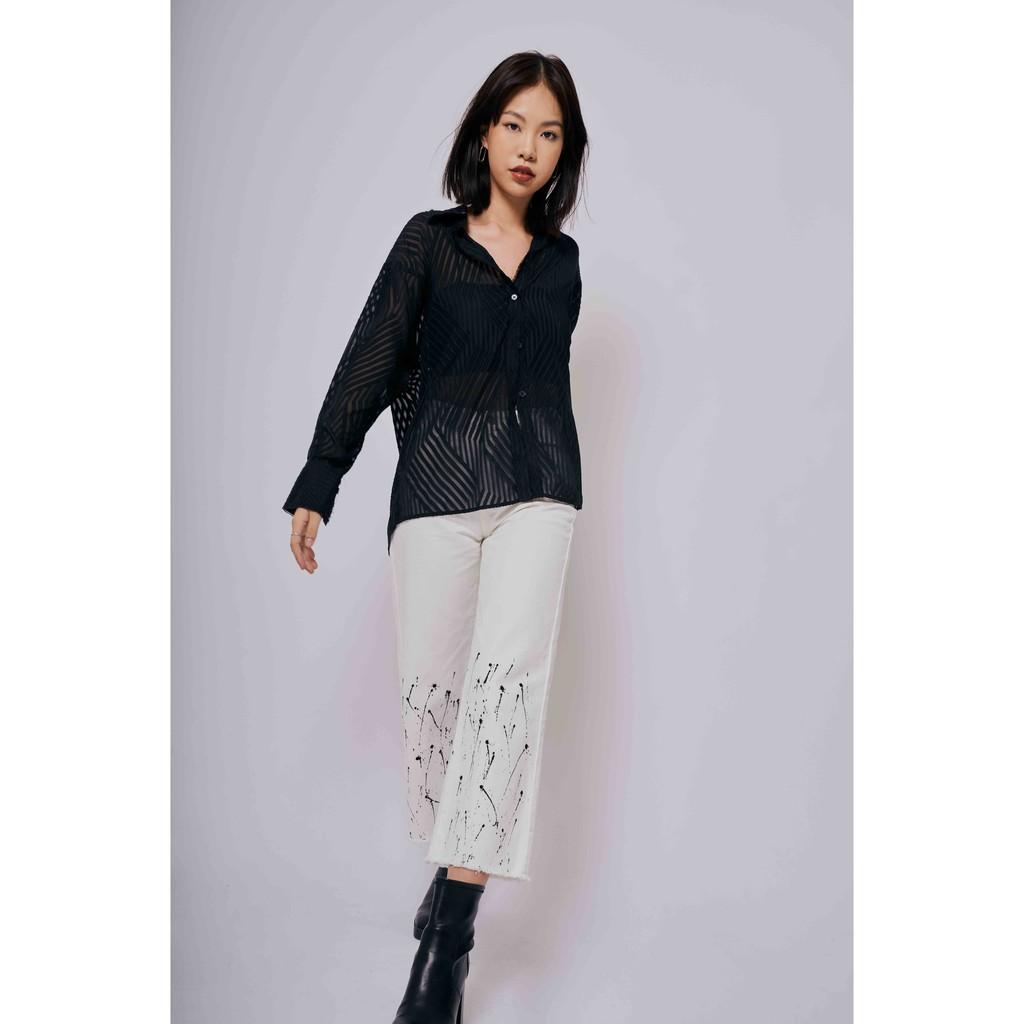 là min - Quần Ink-splash Straight-leg Jeans