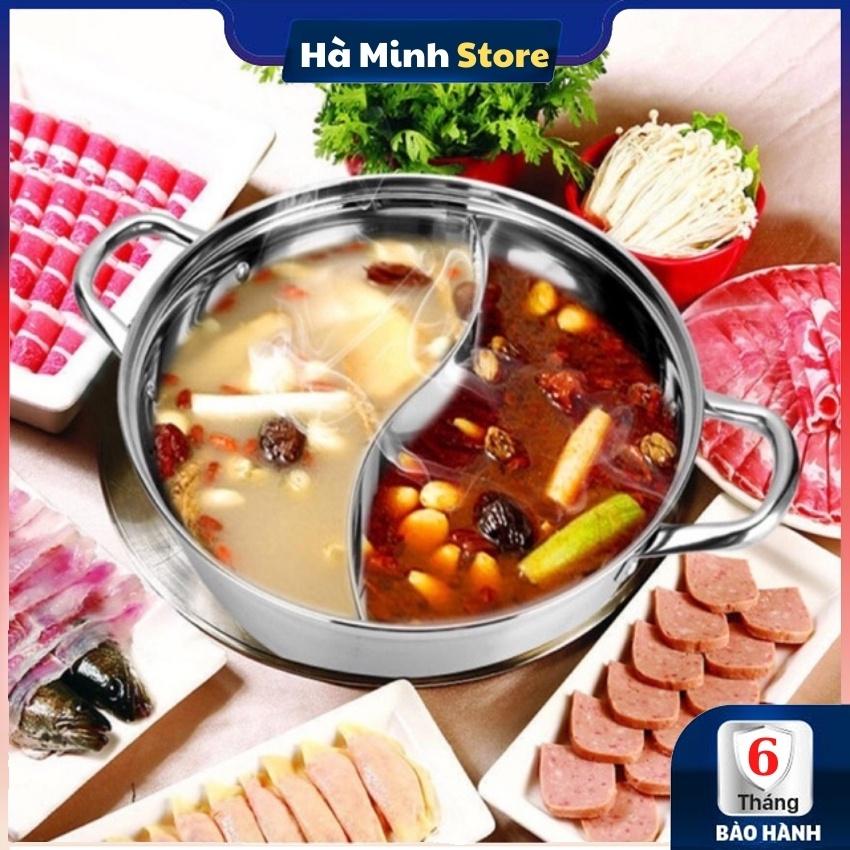 Nồi Lẩu 2 Ngăn Inox Size 30, Đa Năng Sử Dụng Được Với Tất Cả Các Loại Bếp