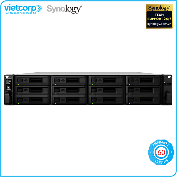 Thiết bị lưu trữ mạng NAS Synology RS3618xs - Hàng Chính Hãng