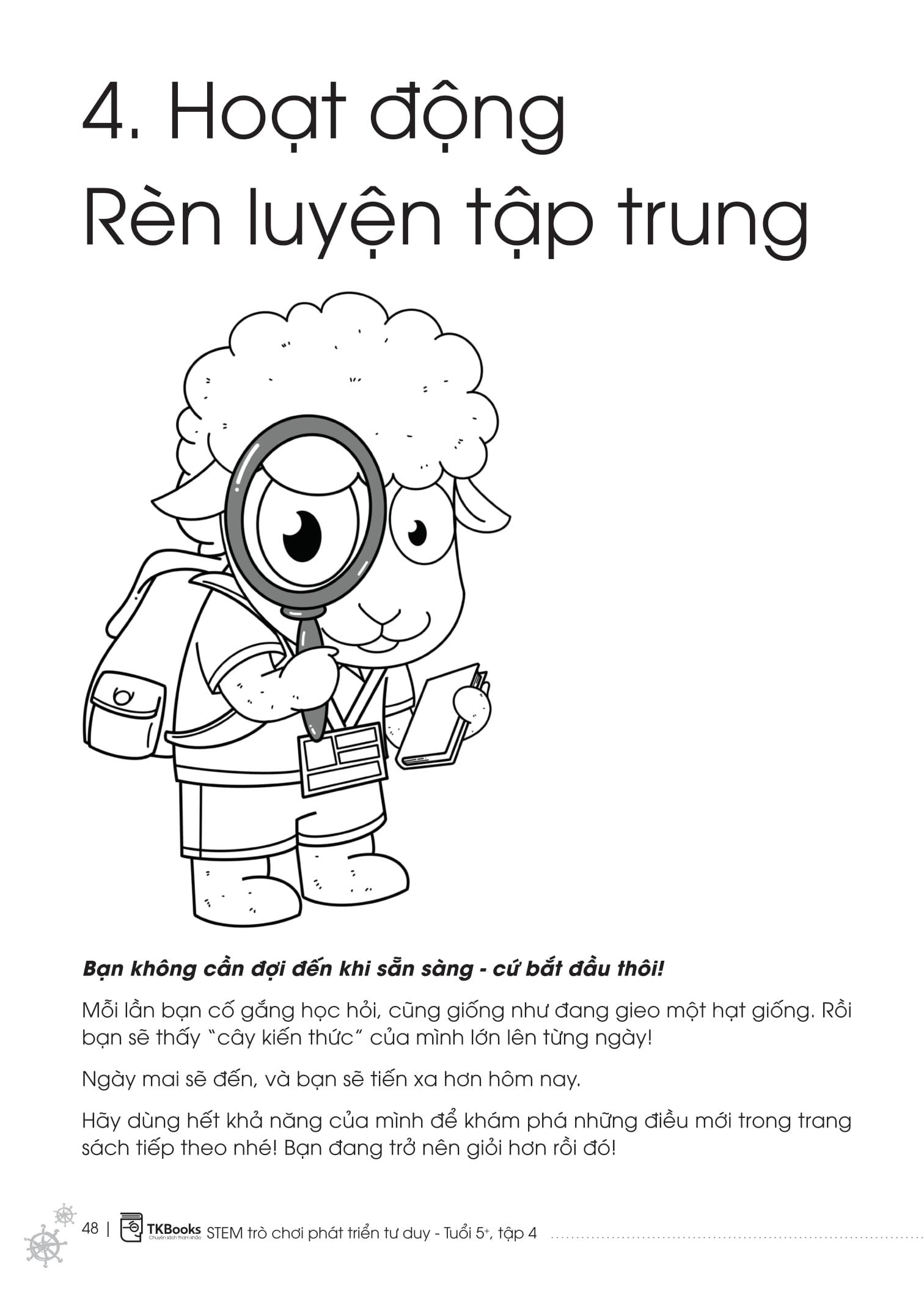 Sách - STEM Trò Chơi Phát Triển Tư Duy - Tuổi 5+ - Tập 4
