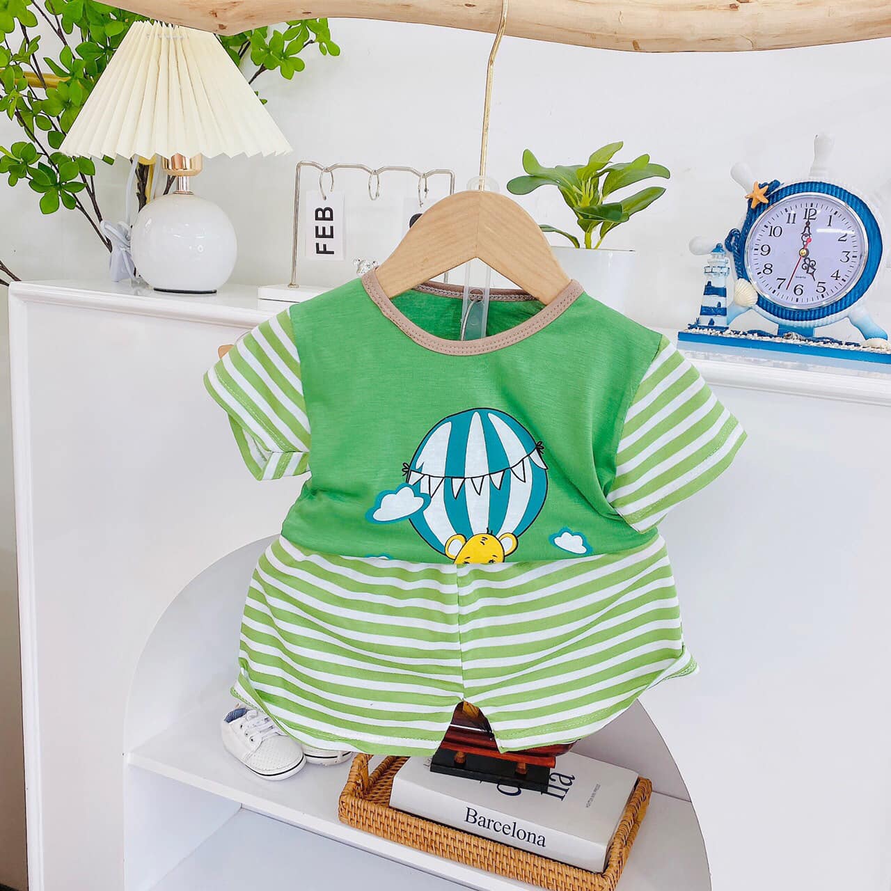 Set bộ Cộc tay thun lạnh mẫu mới chất đẹp cho bé